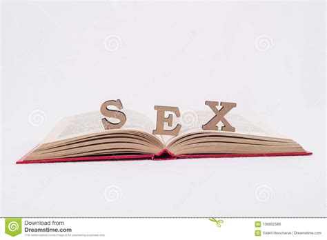Exprimez Les Lettres De Sexe Livre Ouvert De Fond Blanc Image Stock