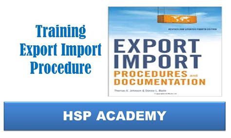 Training Export Import Procedure