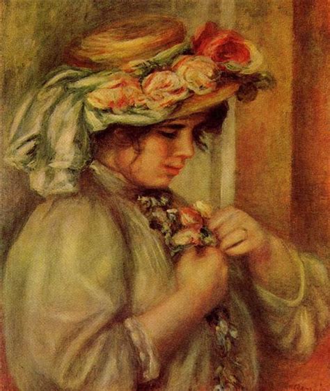 Young Girl In A Hat C1900 Pierre Auguste Renoir