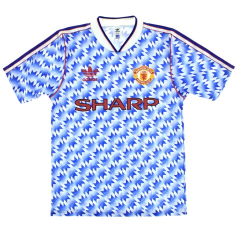 Official manchester united team shirts: 1990-92 Manchester United Away Shirt L for sale 301088