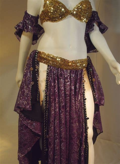 Belly Dancer Costume Gypsy Dance Costume Purple Belly Dance Etsy