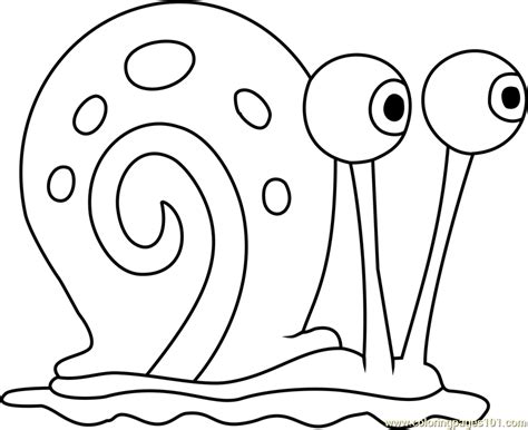 All information these cookies collect is aggregated and therefore anonymous. Gary the Snail Coloring Page - Free SpongeBob SquarePants ...