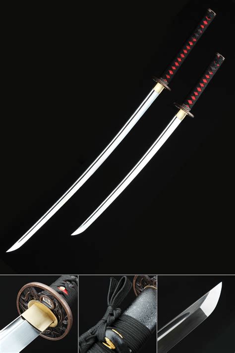Juego De Espada Samurái Japonesa Wakizashi Y Katana De Acero Al Carbono