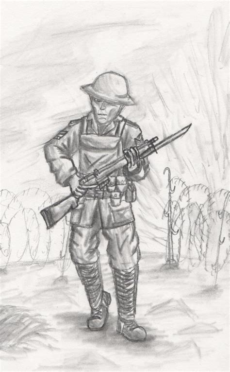 Ww1 Soldier Drawing At Explore Collection Of Ww1