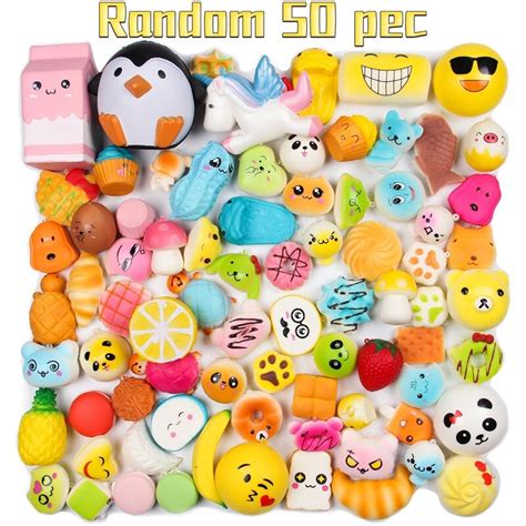 Random 50 Pcs Squishies Cream Scented Slow Rising Kawaii Simulation