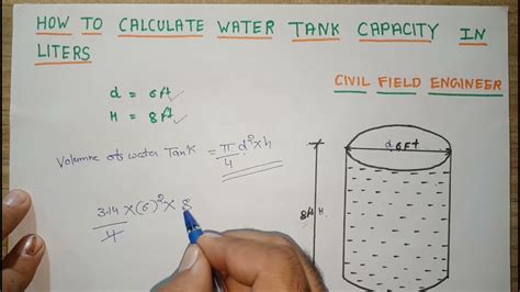 How To Calculate Water Tank Capacity In Liters Water Tank Volume