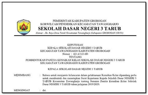 Contoh surat rekomendasi sekolah untuk melanjutkan sekolah. Contoh SK Panitia Kegiatan Kenaikan Kelas - INFO GURU
