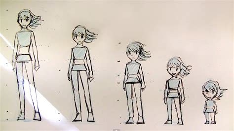 How To Draw Female Body Proportions Teenager To Kid Manga Style Youtube