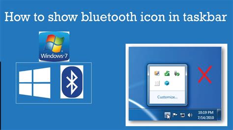 How To Show Bluetooth Icon In Taskbar In Win 710 Youtube