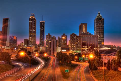 Atlanta Night Sky In Hdr Night View Of Atlanta In Hdr Flickr