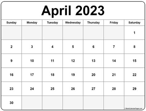 April 2023 Calendar Page Calendar 2023 With Federal Holidays
