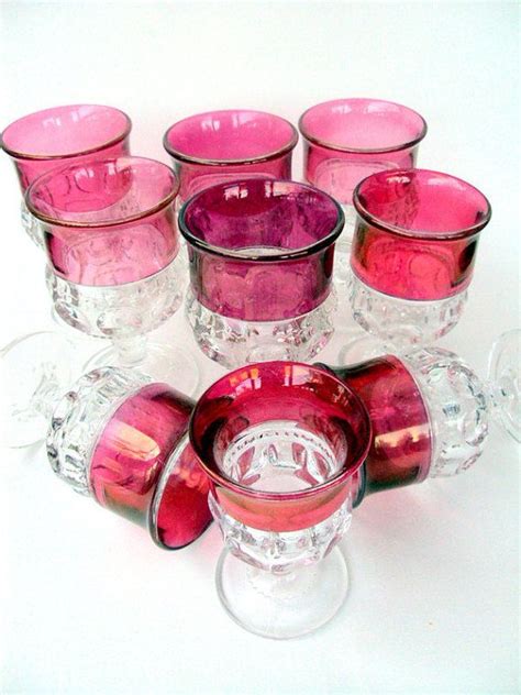 Vintage Tiffin Cranberry Flashed Glass By Widgetsandwhatsus Finding Treasure Tiffin Watercolor
