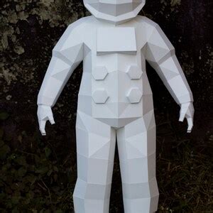 Papercraft 3D COSMONAUT Pepakura Astronaut PDF Template Low Etsy