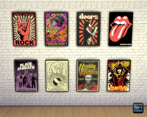 The Sims 4 Rock Posters Sims 4 Studio