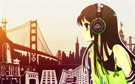 Headphones Anime Karui Ongaku Hd Wallpaper Anime Wallpaper Better