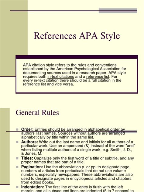 Apa is the style of documentation of sources used by the american psychological association. APA Style.ppt New | Citation | Apa Style