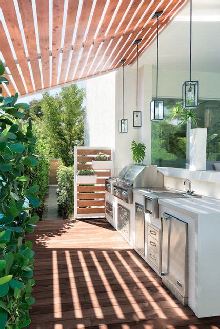 gambar ide desain dapur outdoor rumah minimalis modern imania semoga