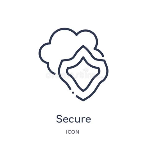 Linear Secure Icon From Internet Security Outline Collection Thin Line