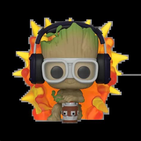 Funko Pop Marvel I Am Groot Groot With Detonator Vinyl Bobblehead