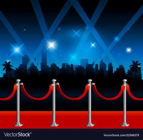 Hollywood Red Carpet Background Royalty Free Vector Image