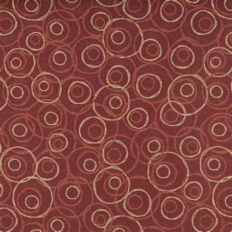 Shop orange fabric & supplies at onlinefabricstore. Mahogany Burgundy and Coral Artistic Interlocking Circles ...