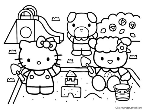 If you love these small and furry mammals, you can color these various drawings of cats, most are enough easy for kids of all ages. Hello Kitty Coloring Page 13 | Coloring Page Central