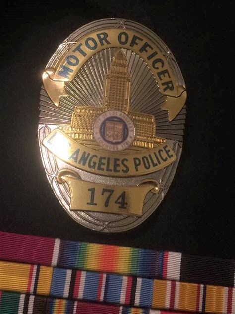 Los Angeles Police Department Vintage Motor Officer Badge Los Angeles