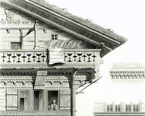 1839 Plans Swiss Chalet Cottage Architecture Print Antique Engraving