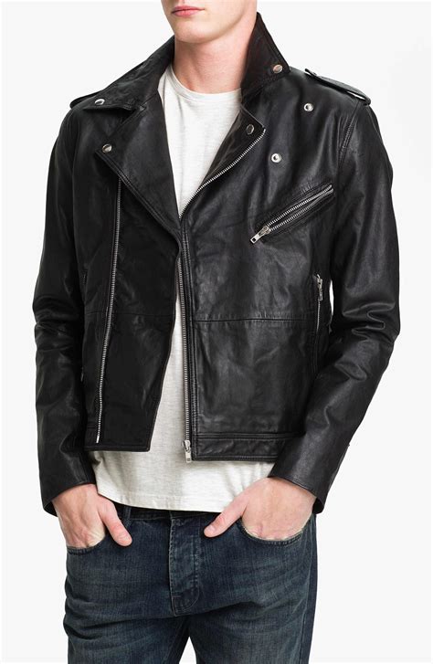 Topman Leather Biker Jacket Nordstrom