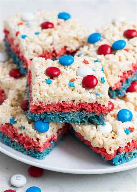 Red White And Blue Rice Krispie Treats I Heart Nap Time