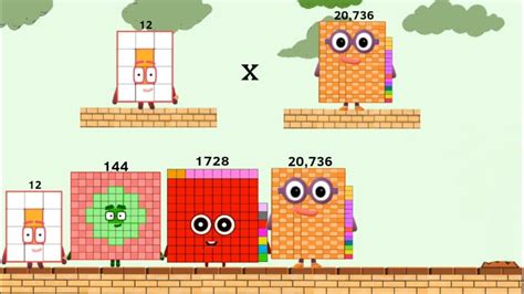 Numberblocks 11 And 12 Times With Repeated Multiples Yield Numbers Up