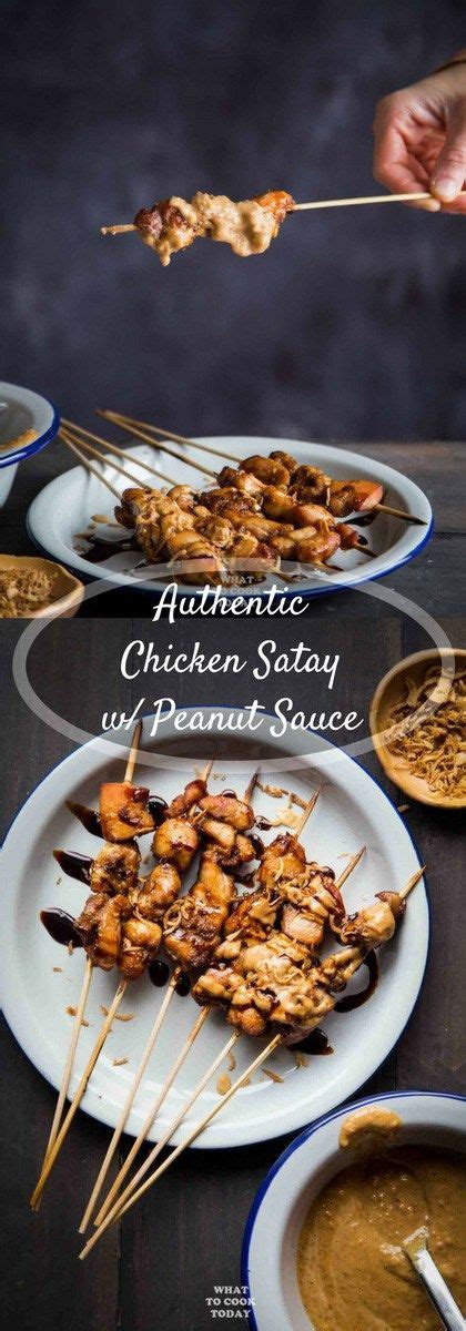 Asian online recipes (indonesian recipes). Sate Ayam Bumbu Kacang (Satay with Peanut Sauce) - Learn how to make authentic Indonesian sate ...