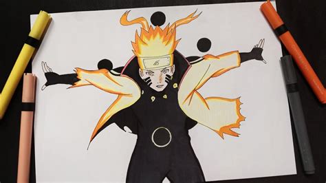 How To Draw Naruto Sage Mode With Color