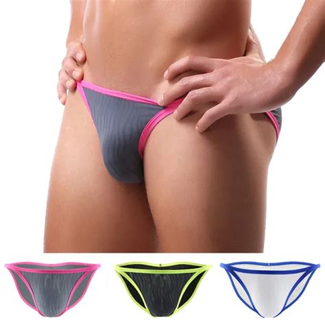 mens sexy low rise panties bulge pouch g string shorts thong briefs underwear φ 6 69 picclick