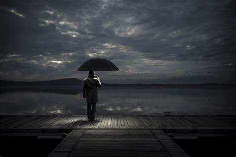1280x1024 Alone Man With Umbrella 1280x1024 Resolution Hd 4k Wallpapers