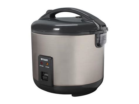 Tiger JNP S18U Rice Cooker And Warmer Stainless Steel Gray 20 Cups