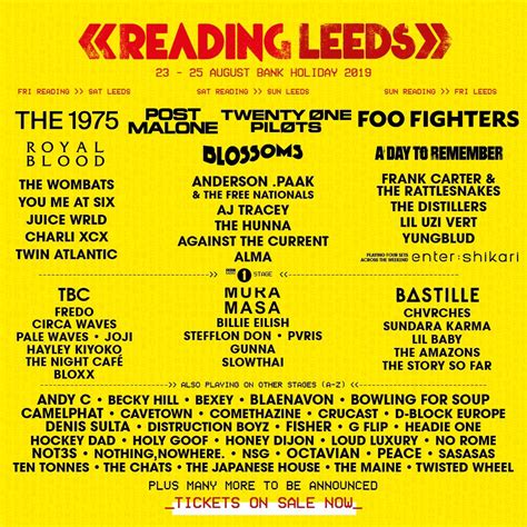 Reading And Leeds Fest On Twitter 50 Acts Added To Randl19 💥 Heres