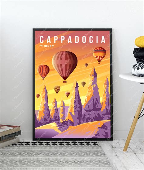 Turkey Poster Cappadocia Poster Poster Travel Poster Etsy