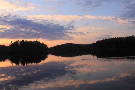 Sunset Reflection And Beaver Quabbin Reservoir Photograph By John Burk