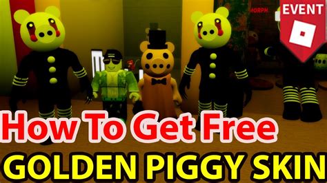 Roblox How To Get Free Skin Golden Piggy And Badge In Piggy Rp Infection