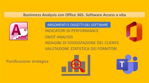 Corso Business Analysis Con Licenza Software KPI SWOT CUSTOMER