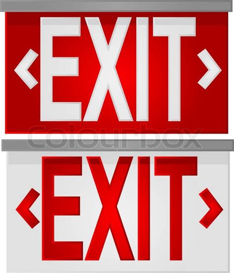 Glossy Illustration Showing An Exit Stock Vector Colourbox