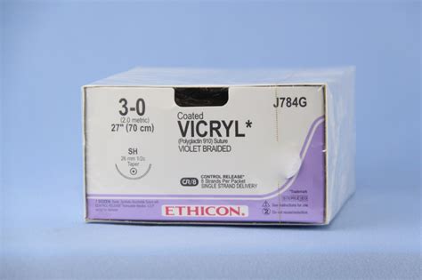 Ethicon Suture J784g 3 0 Vicryl Violet 8 X 27 Sh Taper Cr8 8