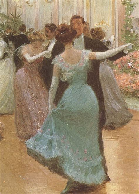 An Elegant Evening Ball Dance Ballroom Dancing Painting By Victor