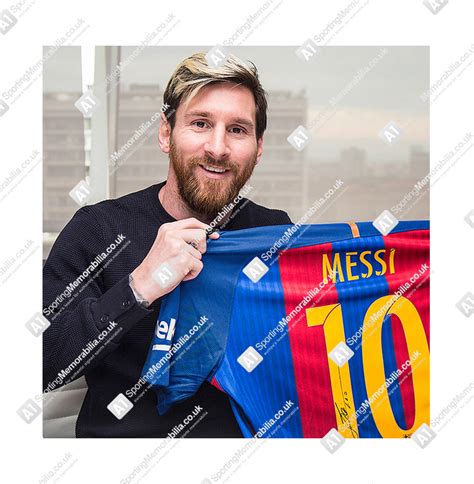Lionel Messi Signé Barcelona Shirt 20162017 Numéro 10 Autographe