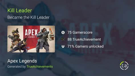 Kill Leader Achievement In Apex Legends