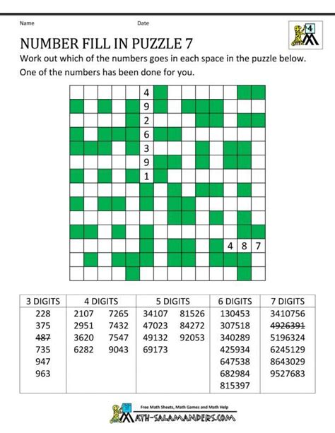Jul 21, 2021 · crossword puzzles. Missing Numbers Worksheets | Clase de matemáticas ...