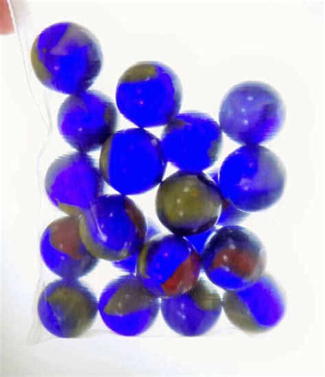 Lot Of Colored Cobalt Blue Glass Marbles Collectible Games Toys T Ebay