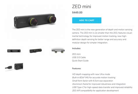 擬似arをリアルに体験。vrヘッドセット向けパススルー深度マッピングカメラ「zed Mini」予約注文開始。価格は449ドル Seamless