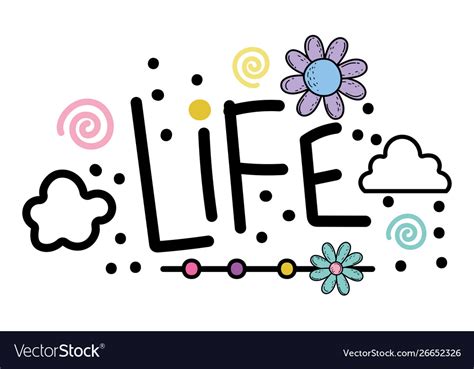 Isolated Life Word Design Royalty Free Vector Image